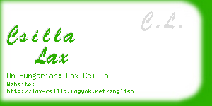 csilla lax business card